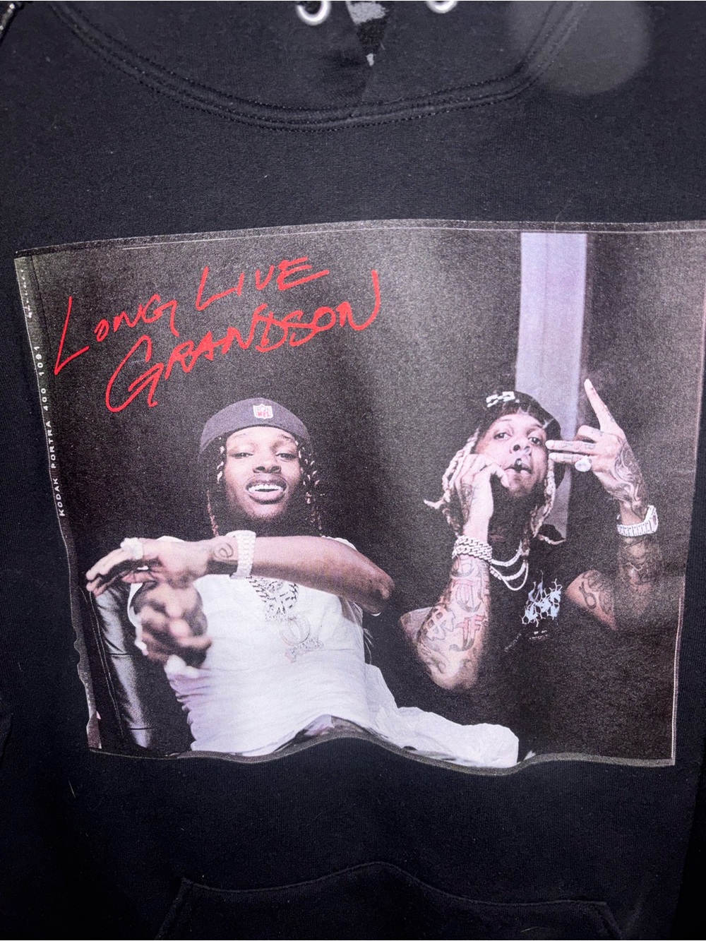 Lil Durk The Voice Black Hoodie with Album Photo Print - Picture 4 of 5